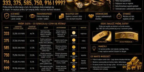 Złota obrączka z wybitym numerem próby 585, symbolizująca wysoką wartość biżuterii.