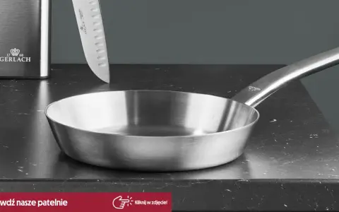 Stal nierdzewna Gerlach: czy jest szkodliwa? Patelnia i nóż z polerowanej stali.
