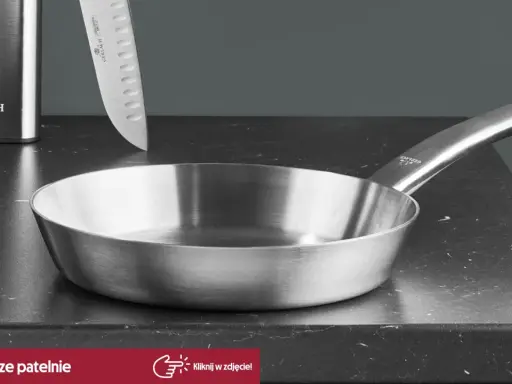 Stal nierdzewna Gerlach: czy jest szkodliwa? Patelnia i nóż z polerowanej stali.